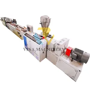 Konische Doppels ch necken extruder PVC-Kunststoffprofil-Extrusion linie PVC WPC-Kunststoffprofil-Herstellungs maschine