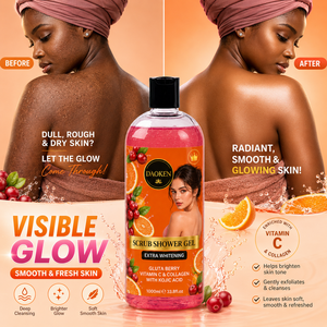Approvisionnement direct usine, Gel de bain éclaircissant à la rose et au rétinol noir 1000 ml, Gel de bain corporel hydratant en profondeur et éclaircissant à la nicotinamide - Product Image 2