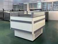 Mini-congélateur commercial compact à refroidissement par air avec contrôle numérique de la température pour la vente de glaces et de bâtonnets glacés