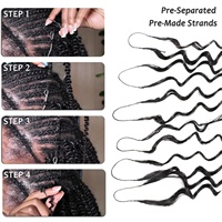Alibaba Meilleures Ventes Extensions de Cheveux Humains au Crochet Effet Plume, Cheveux Vierges Brésiliens Bouclés Birmans, Nœuds Invisibles pour Tressage, Fournisseur