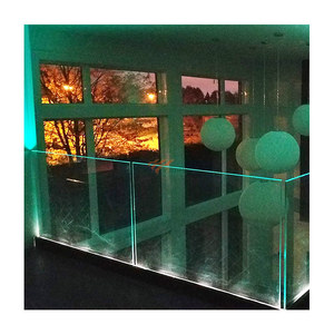 Hiện đại đơn giản LED u-kênh kính lan can cho ngôi nhà BIỆT THỰ VƯỜN Mall thép không gỉ cầu thang ban công lan can cho xây dựng - Product Image 5