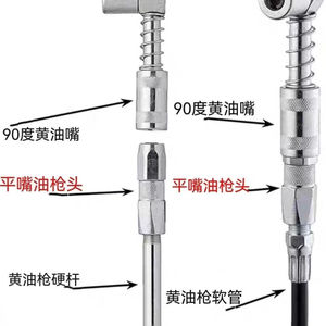 Punta de pistola de engrase de acero inoxidable de 90 grados, conector de ángulo recto para pistola de engrase manual, accesorio para herramienta de lubricación - Product Image 3