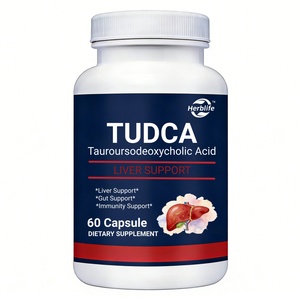 โรงงานผลิต OEM ขายส่ง อาหารเสริม NAC บำรุงตับ ช่วยดีท็อกซ์ TUDCA 60 แคปซูล 500 มก.  ทอร์ออร์โซดีออกซีโคลิก แอซิด/แคปซูล TUDCA - Product Image 1