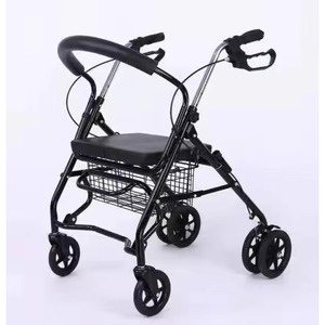 Aluminum Frame Assisted walking Wheelchair Rollator <b>Walker</b> With <b>Seat</b> With Basket <b>For</b> Senior - Product Image 2