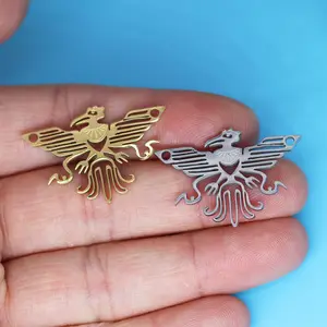 3pcs/lot Eagle Pendant Charm for Jewelry Making Fit Stainless Steel Charm Bracelet Necklace Pendant DIY Crafts Supplier