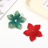 Appliques florales en strass faites à la main de 5 cm à coudre sur tissu pour vêtements de mariage, sacs, chaussures, chapeaux