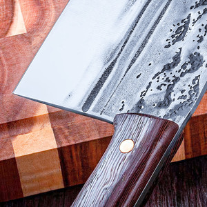 Cuchillo de cocina, cuchillo de carnicero forjado para el hogar, cuchillo para picar con diseño de martillo, cuchillo de chef para alitas de pollo, cuchillo para cortar carne en la cocina - Product Image 3