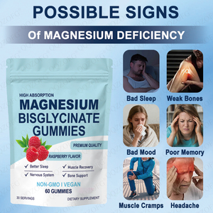 OEM agnesium Bisglycinate <b>Gummies</b> <b>Magnesium</b> Bisglycinate Chelate with Sea Salt & Raspberry for Sleep, Nerve & Muscle Relaxation - Product Image 3