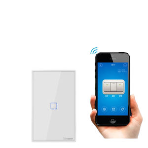 Pour T2 US 1C US Standard interrupteur de télécommande intelligent 1 voie <span class=keywords><strong>connexion</strong></span> tactile murale <span class=keywords><strong>WiFi</strong></span> facile pour maison intelligente - Product Image 1