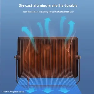 Reflector <span class=keywords><strong>LED</strong></span> <span class=keywords><strong>PHILIPS</strong></span> BVP150 G3 10W 20W 30W 50W 70W 100W 150W <span class=keywords><strong>200W</strong></span>, Lámpara de Jardín, Lámpara Exterior, Cuerpo de Aluminio - Product Image 4