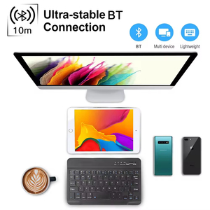 คีย์บอร์ดไร้สายสำหรับแท็บเล็ตพีซี/สมาร์ททีวี/แล็ปท็อป/สมาร์ทโฟน คีย์บอร์ดแบบกำหนดเองสำหรับภาษาเยอรมัน ฝรั่งเศส อารบิก ไทย รัสเซีย เกาหลี - Product Image 4