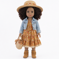 Poupée modèle en peluche personnalisée de 18 pouces avec vêtements de mode sur mesure et tenue éducative pour collections de vente au détail