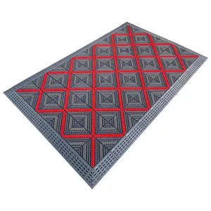 Popular Eva Door entrance floor mat Brush Anti Slip Hollow Matting Three In One Interlocking Triad Modular Tiles Mat