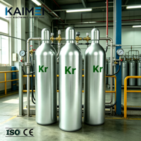 Cylindre de gaz Krypton haute pureté 99,999 % 5N pour processus laser excimer semi-conducteur, réservoir en acier sans soudure 47L KAIMEI 150 bars