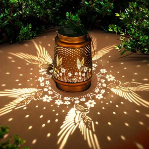 Lámparas solares para jardín y lámparas decorativas de proyección con forma de colibrí, son regalos creativos ideales para regalar. - Product Image 2