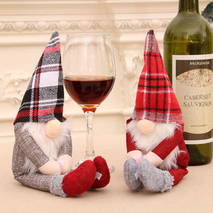 Decoraciones navideñas para el hogar, soporte para botellas de vino navideño, decoración para vino, muñeco de Papá Noel, soporte/funda para vino - Product Image 3