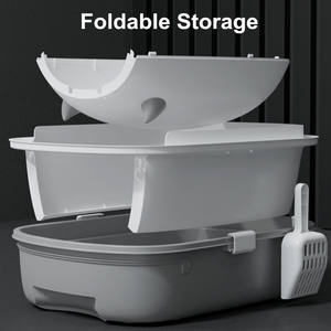 Inodoro para gatos antiolor, caja de arena completamente cerrada, caja de arena para gatos de gran espacio de plástico con pala - Product Image 5