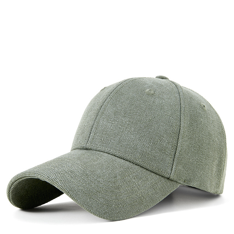 Vintage Cotton Canvas Baseball Cap for Men Spring and Summer 
