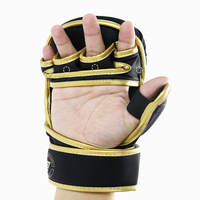 Gants MMA Professionnels Noir Mat 7oz Entraînement Sparring Grappling Boxe Muay Thai