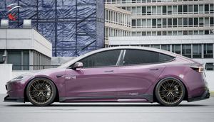 Kit aérodynamique pour voiture Accessoires de carrosserie Lèvre avant Diffuseur arrière Jupes latérales pour <span class=keywords><strong>Tesla</strong></span> New Mode 3 Highland Bodykit Carbon Fiber Accessory - Product Image 5