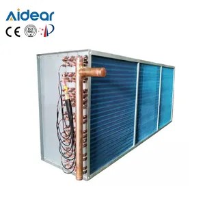 Aidear copper tube aluminum fin air heat exchanger Min2.0M3/h cooling steam condenser