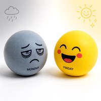 Balle anti-stress BSBH en PU avec emojis, à presser pour soulager l'anxiété, balle de préhension douce et élastique pour soulager le stress