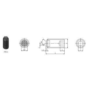 Vis de fixation à filetage denté de précision PTC sur mesure, boulon à filetage hexagonal externe, pince à dents - Product Image 1
