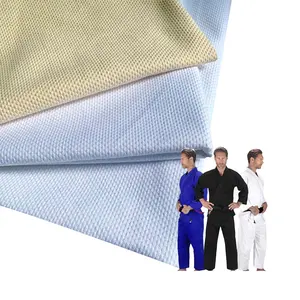 OEM ODM Judo Gi Kimono Fabric 100% Cotton Pearl Weave Gi Fabric 450GSM Bleach White Pearl Weave Cotton Fabrics for Judo Uniforms