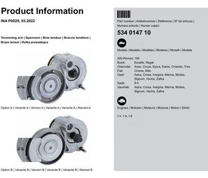 ตัวปรับความตึง<span class=keywords><strong>สายพาน</strong></span>อุปกรณ์เสริม ใช้แทน INA 5340147100 สำหรับ Chevrolet Buick Fiat OE 25185910 96807494 55350422 55593512 - Product Image 4