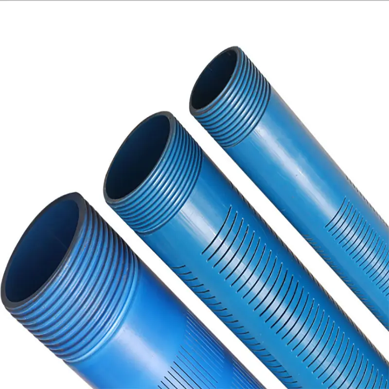 PVC well casing and screen pipes pvc-u pipe for water well drilling
