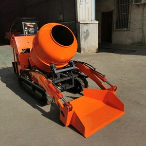 Camion malaxeur à béton 400L 500L sur chenilles avec benne pour chantier - Product Image 1