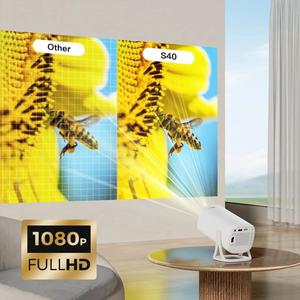 Nuovo S40 Ultra Mini Smart proiettore 1080P 4K supporto <span class=keywords><strong>Android</strong></span> 10 WiFi 6 Dual <span class=keywords><strong>gamepad</strong></span> proiettore per videogiochi all'aperto - Product Image 2
