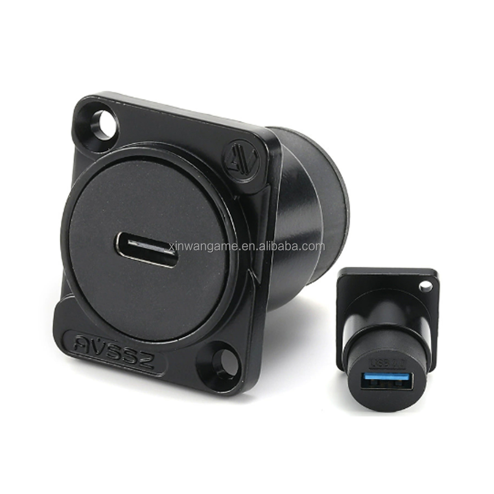 Black- Type C to USB 2.0