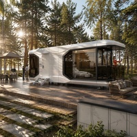 Maison préfabriquée de luxe en conteneur de 40 pieds, villa, maison capsule intelligente, maison modulaire avec cuisine, ADU, pod de glamping, écologique