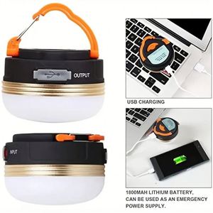 Lampes de camping LED populaires pour l'extérieur, rechargeables, avec batterie intégrée, corps en plastique ABS, lampes suspendues pour le travail, lampes de camping - Product Image 6