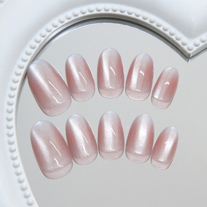 Uñas Postizas Aurora de Calidad Profesional, 30 Piezas, Hechas a Máquina, Efecto Glaseado Iridiscente, Estilo Donut, Translúcidas, Ópalo, Estética Clean Girl - Product Image 2