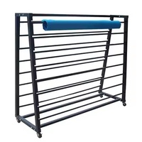Support d'affichage suspendu sur mesure, robuste, divers styles, tissu textile moderne et tapis écologique en rouleau