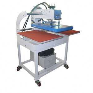 Prensa de estampado en caliente hidráulica de doble estación ascendente para camisetas y bolsas de tela - Product Image 4