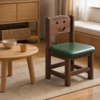 Chaise familiale en bois massif avec siège rembourré pour adultes et enfants, idéale pour la salle à manger, la chambre et le bureau à domicile
