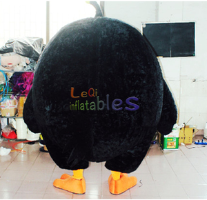 Populaire Boze Zwarte Vogel Karakter Bom Opblaasbare Cartoon Mascotte Kostuum Opblaasbare Zwarte Vogelbom Mascotte Kostuum Voor Volwassenen - Product Image 4