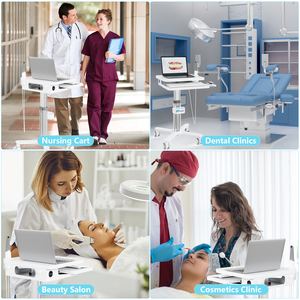 Carrello Mobile Regolabile per <span class=keywords><strong>Scanner</strong></span> Orale Bianco con Ruote Mediche e Supporto in Acciaio per <span class=keywords><strong>Scanner</strong></span> Intraorale - Product Image 4