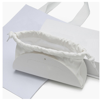 Logo personnalisé de luxe, Stock de lunettes, sac d'emballage populaire noir et blanc pour lunettes, boîte en papier pour lunettes de soleil