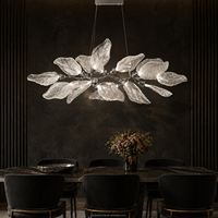 Lustre LED de luxe contemporain, design moderne en forme de branche d'arbre, hauteur réglable, pour salle à manger, salon, hall d'entrée