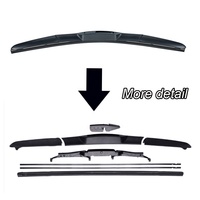 Kction K-103 Adaptateur universel pour pare-brise Essuie-glaces Type banane Standard Hybride Premium Essuie-glaces à faisceau toutes saisons