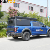 Remolque de Viaje Huntoo para Camioneta, RV Todoterreno, Campers con Carcasa Rígida y Tienda de Campaña Desplegable
