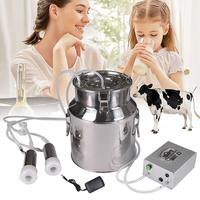 Machine à traire manuelle automatique de prise de lait de brebis de vache d'acier inoxydable de 14L machine à traire portative de vache simple