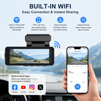 Offre Spéciale : Boîtier Noir de Voiture DVR WiFi GPS 4K – Caméra de Tableau de Bord Double Objectif Avant et Arrière avec Vision Nocturne HD