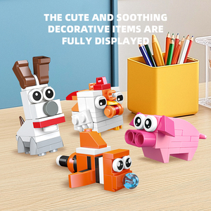 JIESTAR MOC <span class=keywords><strong>Mini</strong></span> figuras de animales lindos juego de bloques de construcción plástico educativo modelo coleccionable creativo DIY novedad regalo conjunto - Product Image 5