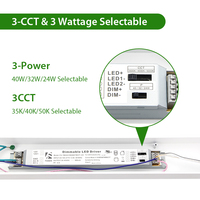 Tube LED étanche IP66 20W/40W/60W, 3 puissances et 3 températures de couleur, idéal pour supermarchés, garages, ateliers, entrepôts, certifié UL DLC Premium
