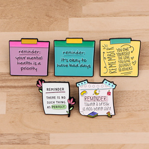 Broches de esmalte con citas de salud mental, frases divertidas, refranes positivos, proverbos clásicos, insignias de solapa, regalo de joyería para amigos - Product Image 6